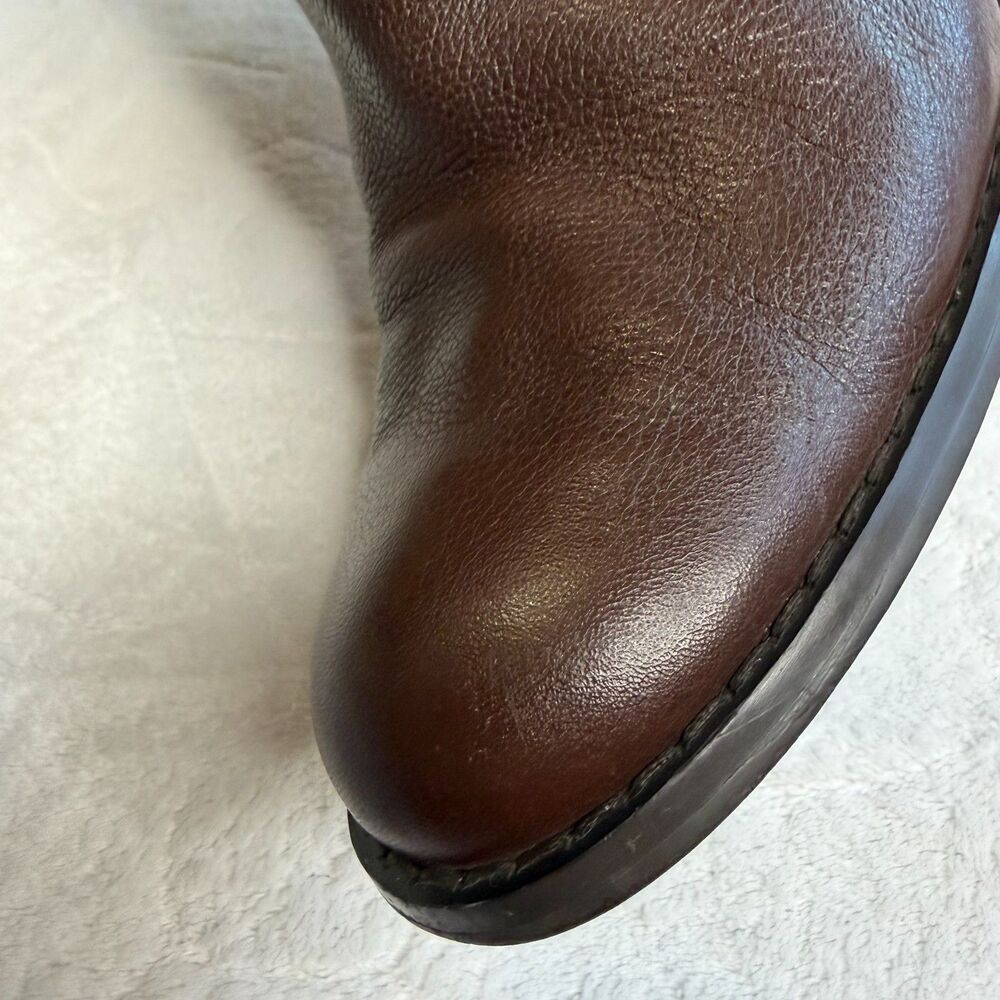 Coldwater Creek Brown Western Cowboy Boots Women's Size 10 Braided Detail - Picture 3 of 16